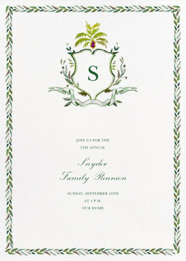 Crusoe Family Crest - Invitation by Happy Menocal