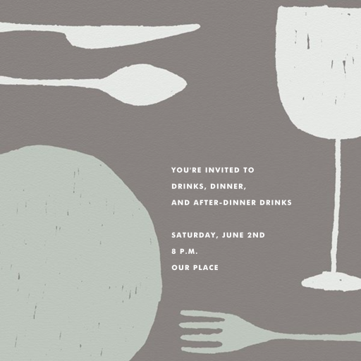 Place Setting - Square - Dinner Party Invitation by Paperless Post