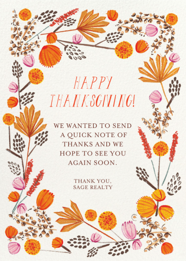 Autumn Foliage - Greeting - Business Thanksgiving Card by Mr. Boddington's Studio