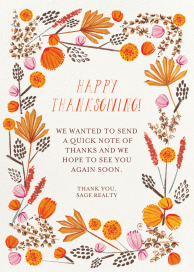 Autumn Foliage - Greeting - Business Thanksgiving Card by Mr. Boddington's Studio