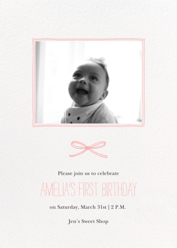 Organic Border - First Birthday Invitation by Paperless Post