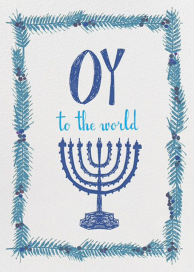Oy to the World - Hanukkah Card by Mr. Boddington's Studio