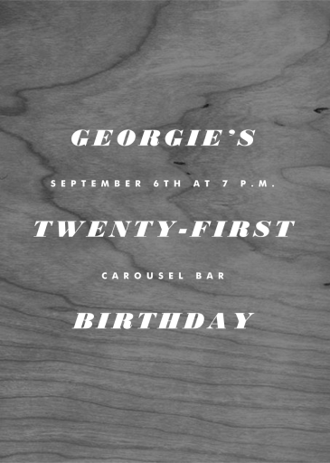 Wood Stain by Paperless Post