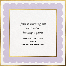Scalloped Border - Birthday Invitation by kate spade new york