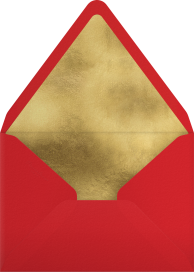Green Holiday Foliage Invitation Envelope