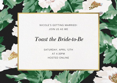 Prim Peony - Bridal Shower Invitation by Oscar de la Renta