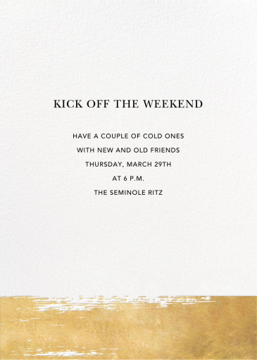 Simple Brushstroke - Happy Hour Invitation by Sugar Paper