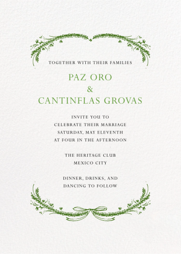 Loire Tall - Wedding Invitation by Paperless Post