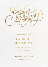 Script Happy Anniversary Invitation
