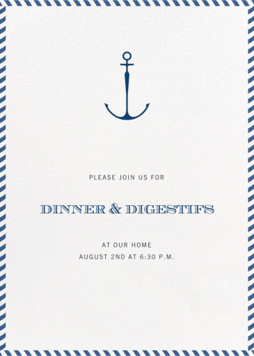 Stripe Border - Dinner Party Invitation by Paperless Post