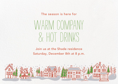 Village Holiday Invitation by Paper Source
