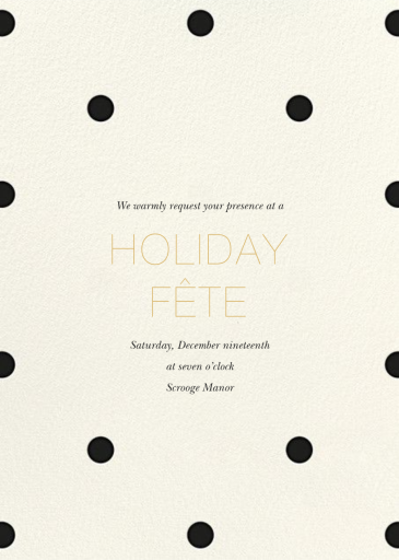 Diadem Dots - Holiday Party Invitation by Sugar Paper