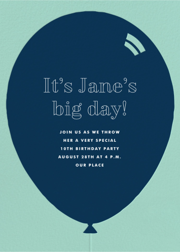 Red Balloon - First Birthday Invitation by Paperless Post