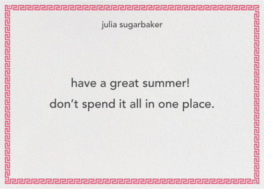 Greek Border - Stationery by Jonathan Adler