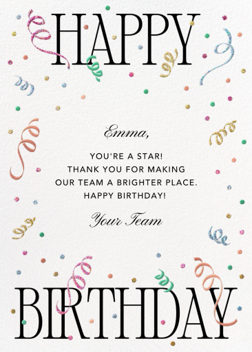 Confetti Explosion - Business Greeting Card by Paperless Post