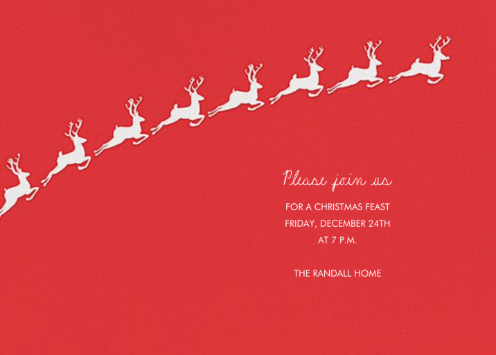 Santa's Prancers - Invitation by Linda and Harriett