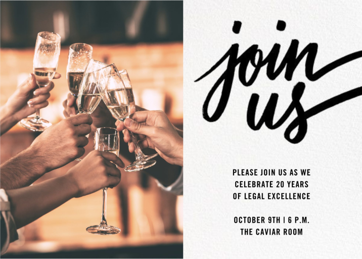 Horizontal Split Photo - Business Anniversary Invitation by Paperless Post