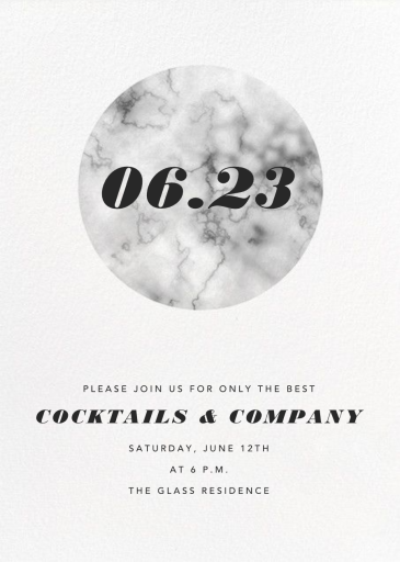Marble Circle - Party Invitation by Paperless Post