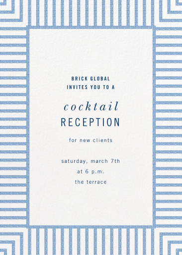 Seersucker Stripe - Cocktail Party Invitation by kate spade new york