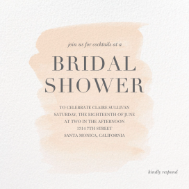 Basic Brushstroke - Bridal Shower Invitation by Sugar Paper