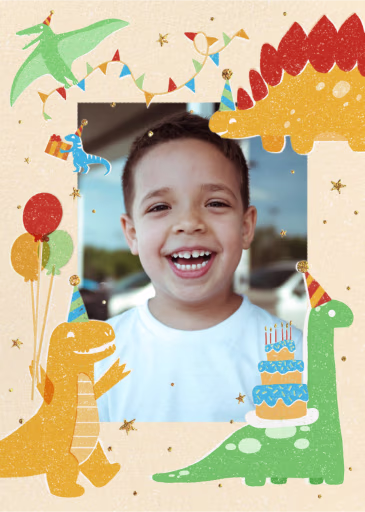 Dino Buddies Photo - Birthday Invitation by Paperless Post