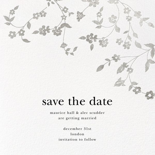 Floral Trellis II - Save The Date - Save the Date by Oscar de la Renta