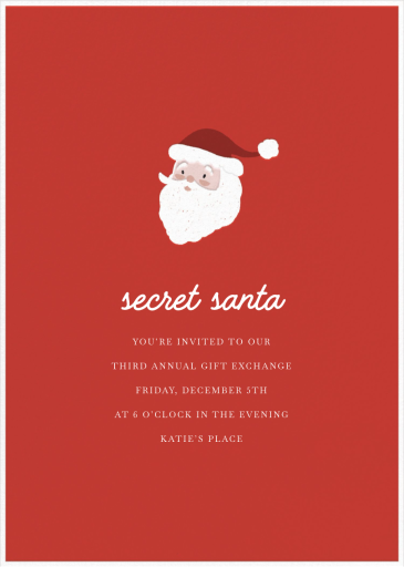 Signature Santa - Christmas Party Invitation by Sugar Paper