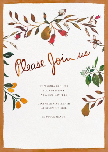 Harvest Market (Tall) - Holiday Party Invitation by Happy Menocal