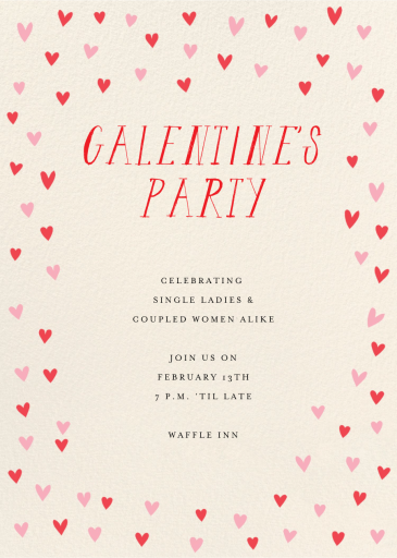 All Aflutter - Galentine's Day Invitation by Mr. Boddington's Studio