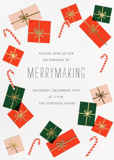 Freestyle Wrapping - Holiday Party Invitation by Hello!Lucky