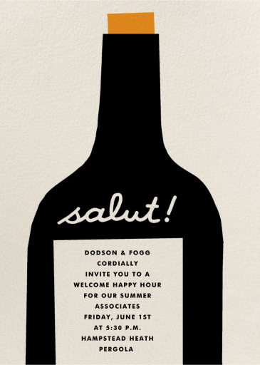 Wine Salut - Corporate Reception Invitation by The Indigo Bunting