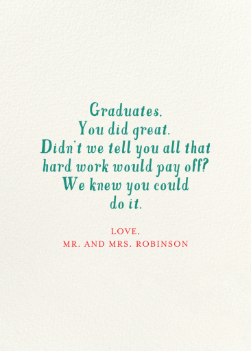 Wheel Grads - Graduation Card by mr-boddingtons-studio - Back