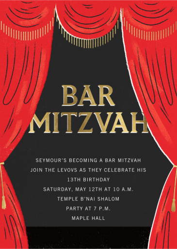 Putting on the Mitz - Bar & Bat Mitzvah Invitation by Paperless Post
