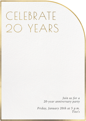 Classic Curve - Business Anniversary Invitation by Paperless Post