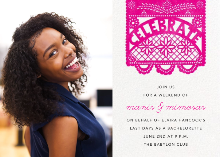 Papel Picado Photo - Bachelorette Party Invitation by Paperless Post