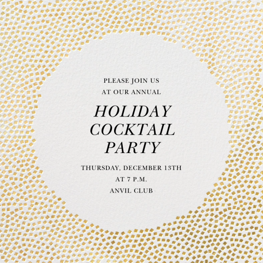 Metallic Confetti - Corporate Holiday Party Invitation by Kelly Wearstler