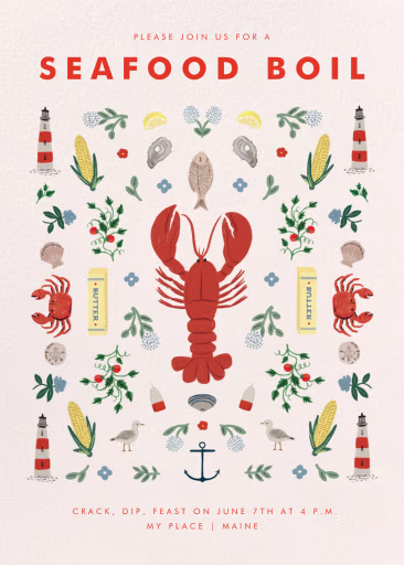 Lobster Boil - Summer Party Invitation by Rifle Paper Co.