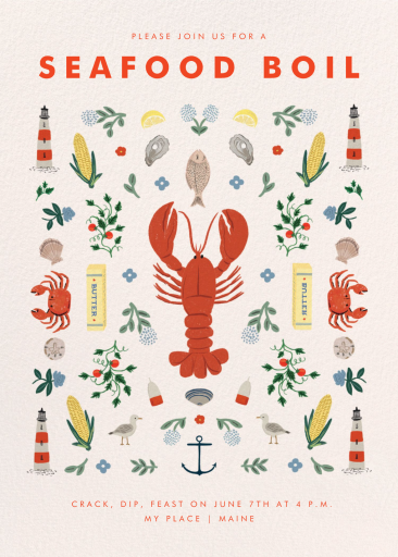 Lobster Boil - Summer Party Invitation by Rifle Paper Co.