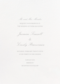 Classic Textured Script - Wedding Invitation by Crane & Co.