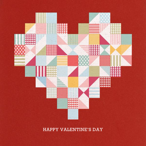 Quilted Heart - Valentine's Day Card by Paperless Post