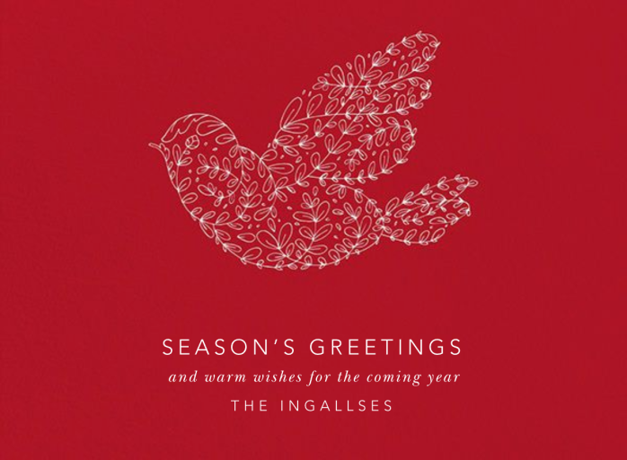 Vine Dove Fine - Holiday Card by Paperless Post