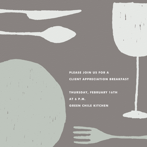 Place Setting - Square - Breakfast/Lunch Invitation by Paperless Post