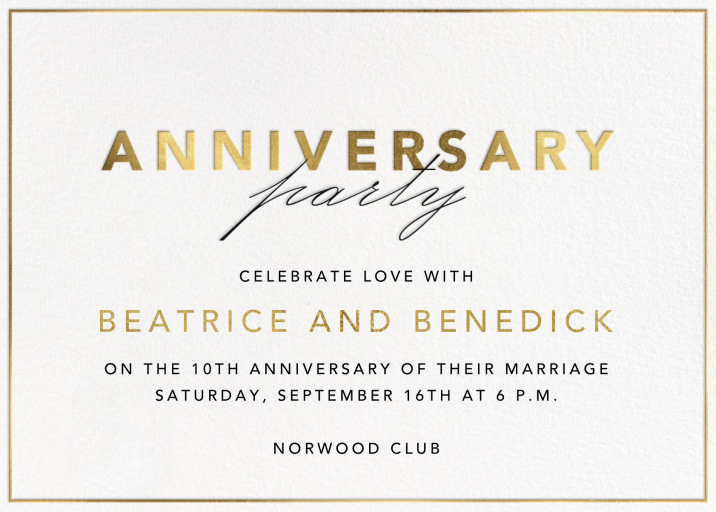 Shining Gold - Anniversary - Invitation by Paperless Post