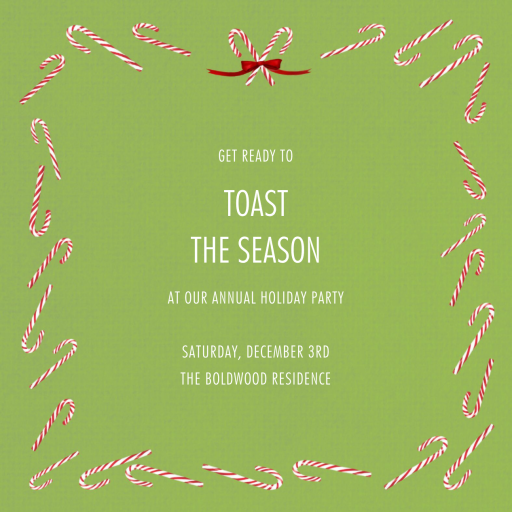 Candy Cane - Holiday Save the Date by Paperless Post