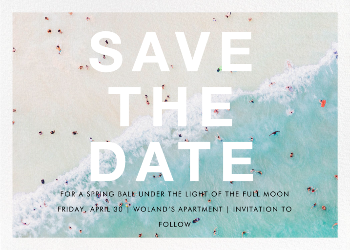 Ocean Wave - Save the Date by Gray Malin