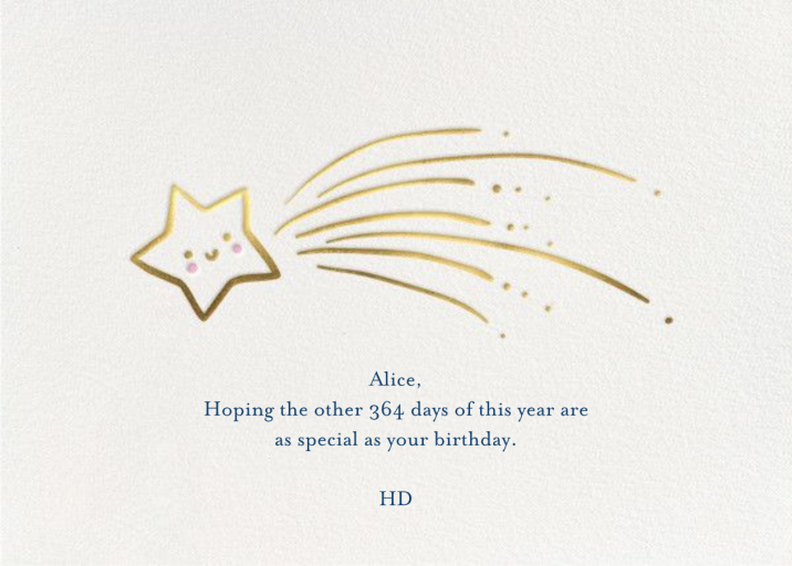 Star Treatment - Birthday Card by Little Cube