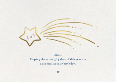 Star Treatment - Birthday Card by Little Cube