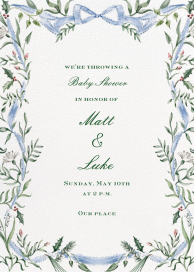 Something Blue Bow (Riley Sheehey) - Baby Shower Invitation by Dogwood Hill