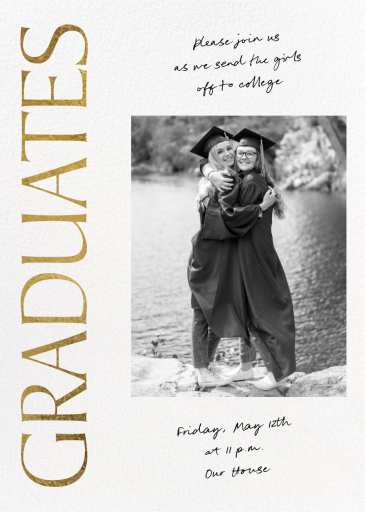 Grad Duo - Graduation Party Invitation by Paperless Post