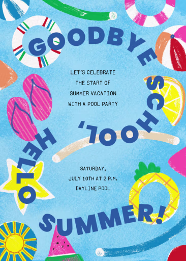 Time to Float - Pool Party Invitation by Paperless Post